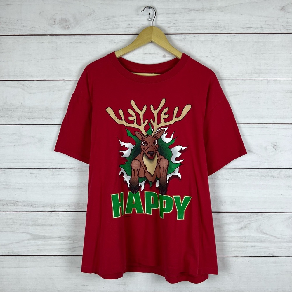 Vintage 1990s Happy Holidays Breakthrough Nutmeg T-Shirt Large